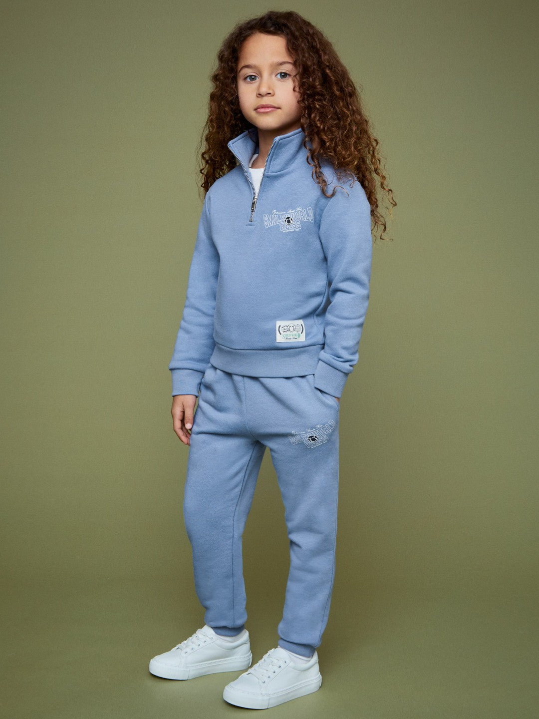 Reiss 3-9 yrs SmileyWorld Cuffed Joggers Unisex Fit in Blue