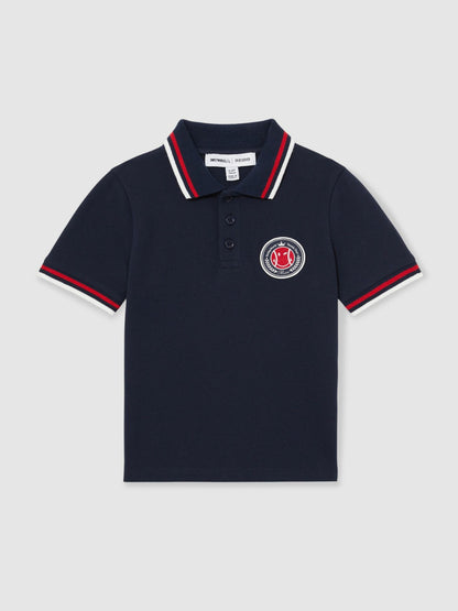 Reiss 3-9 yrs SmileyWorld Piqué Polo Shirt in Navy