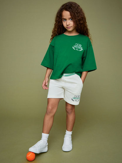 Reiss 9-13 yrs SmileyWorld Drawstring Shorts Unisex Fit in White