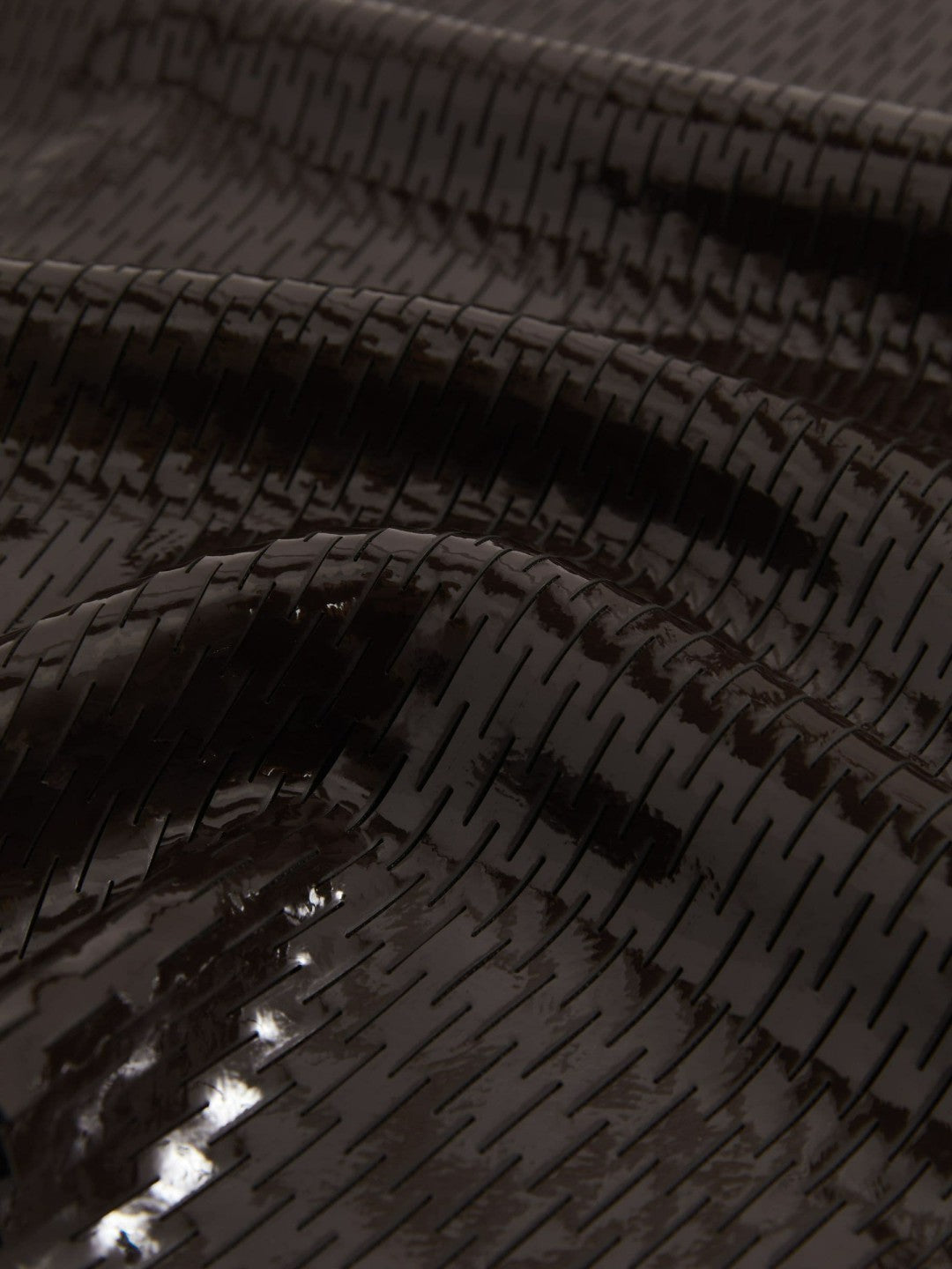 Reiss Atelier Laser-Cut Pencil Skirt in Chocolate