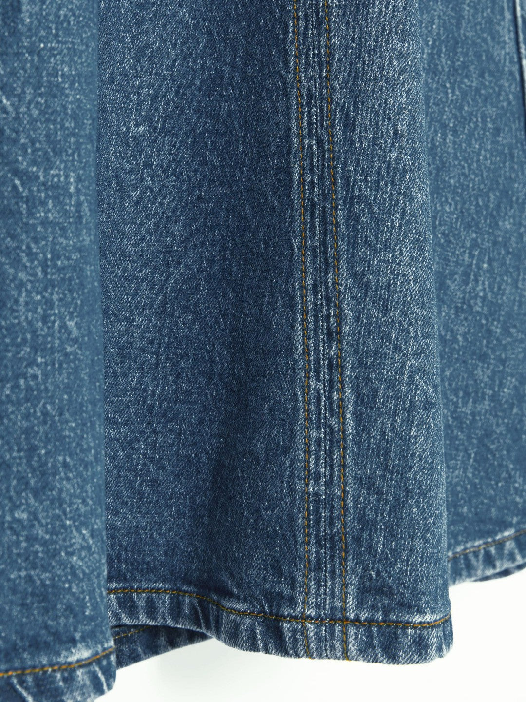 Reiss Denim Panelled Midi Skirt in Indigo