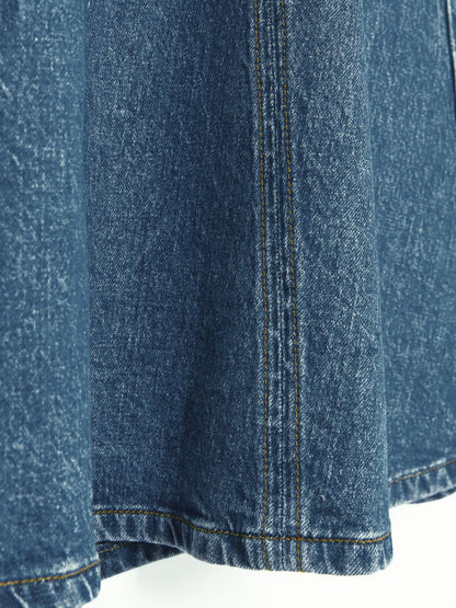 Reiss Denim Panelled Midi Skirt in Indigo