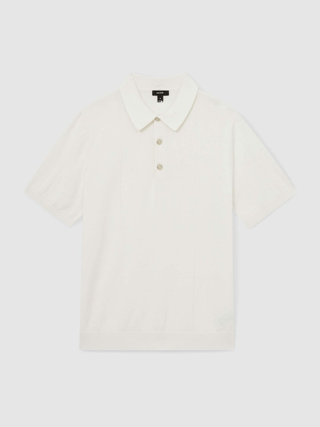Reiss Cotton-Silk Polo Shirt in Off White