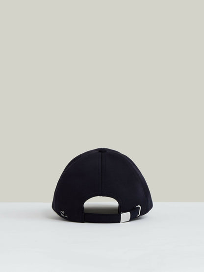 Reiss Jersey Logo-Embroidered Baseball Cap in Navy