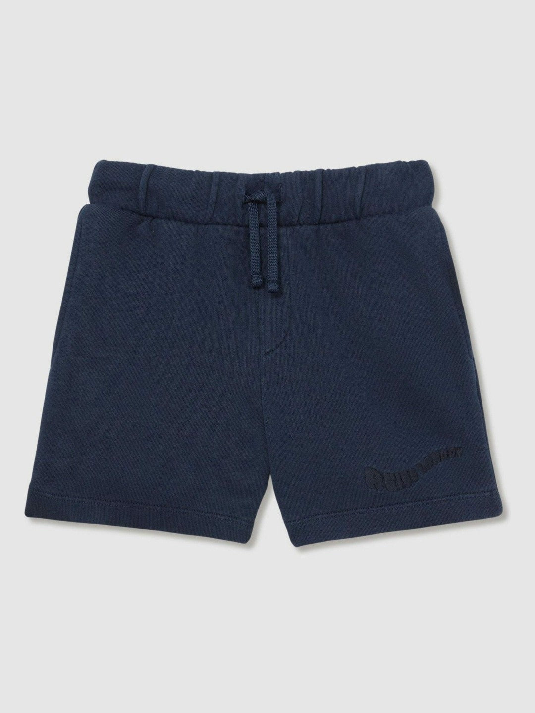 Reiss 9-13 yrs Cotton Brand-Embroidered Shorts in Washed Navy