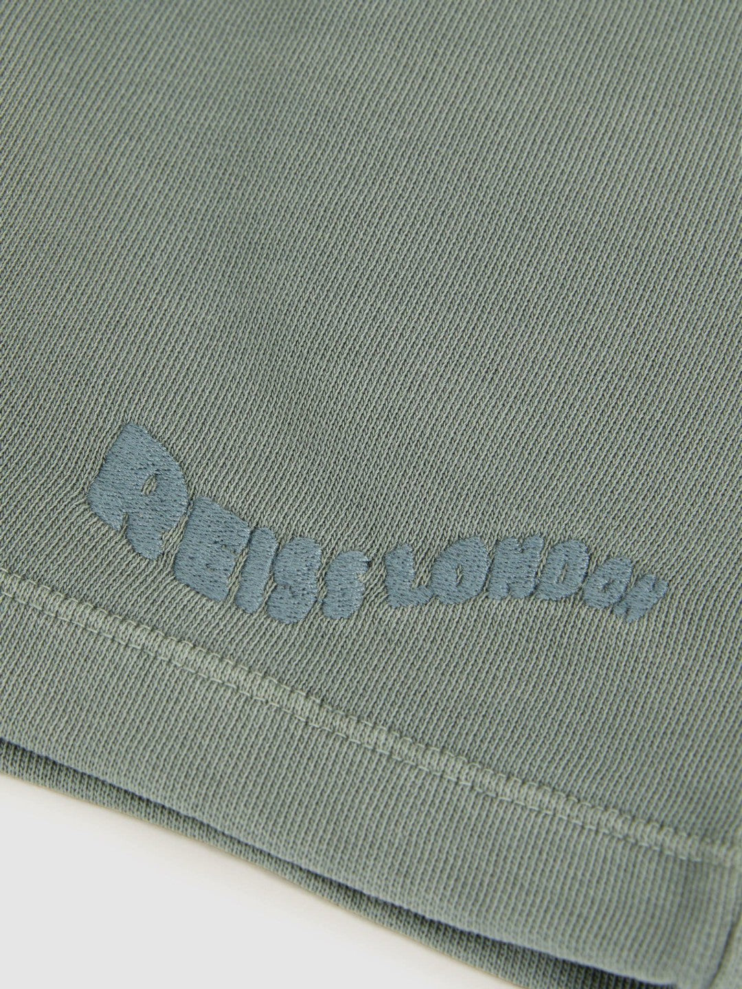 Reiss 3-9 yrs Cotton Brand-Embroidered Shorts in Washed Sage