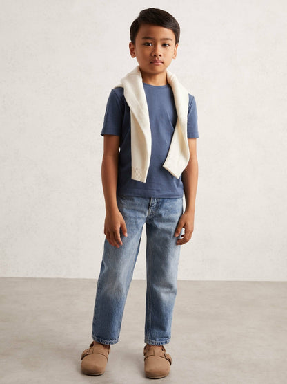 Reiss 9-13 yrs Crew Neck T-Shirt in Ocean Blue