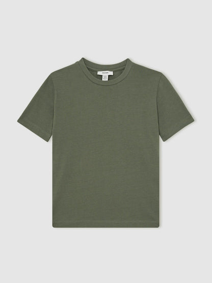 Reiss 9-13 yrs Crew Neck T-Shirt in Dark Sage