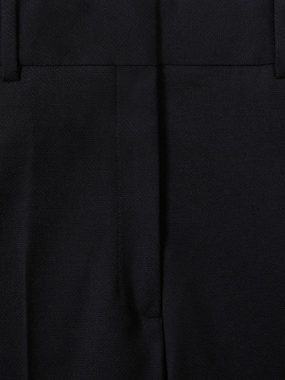Reiss Petite Wool-Blend Wide-Leg Suit Trousers in Navy
