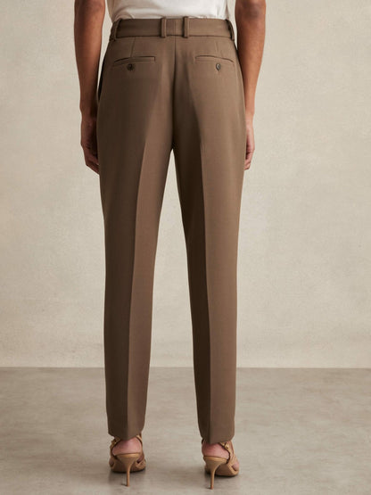 Reiss Petite Slim Fit Suit Trousers in Mink Neutral
