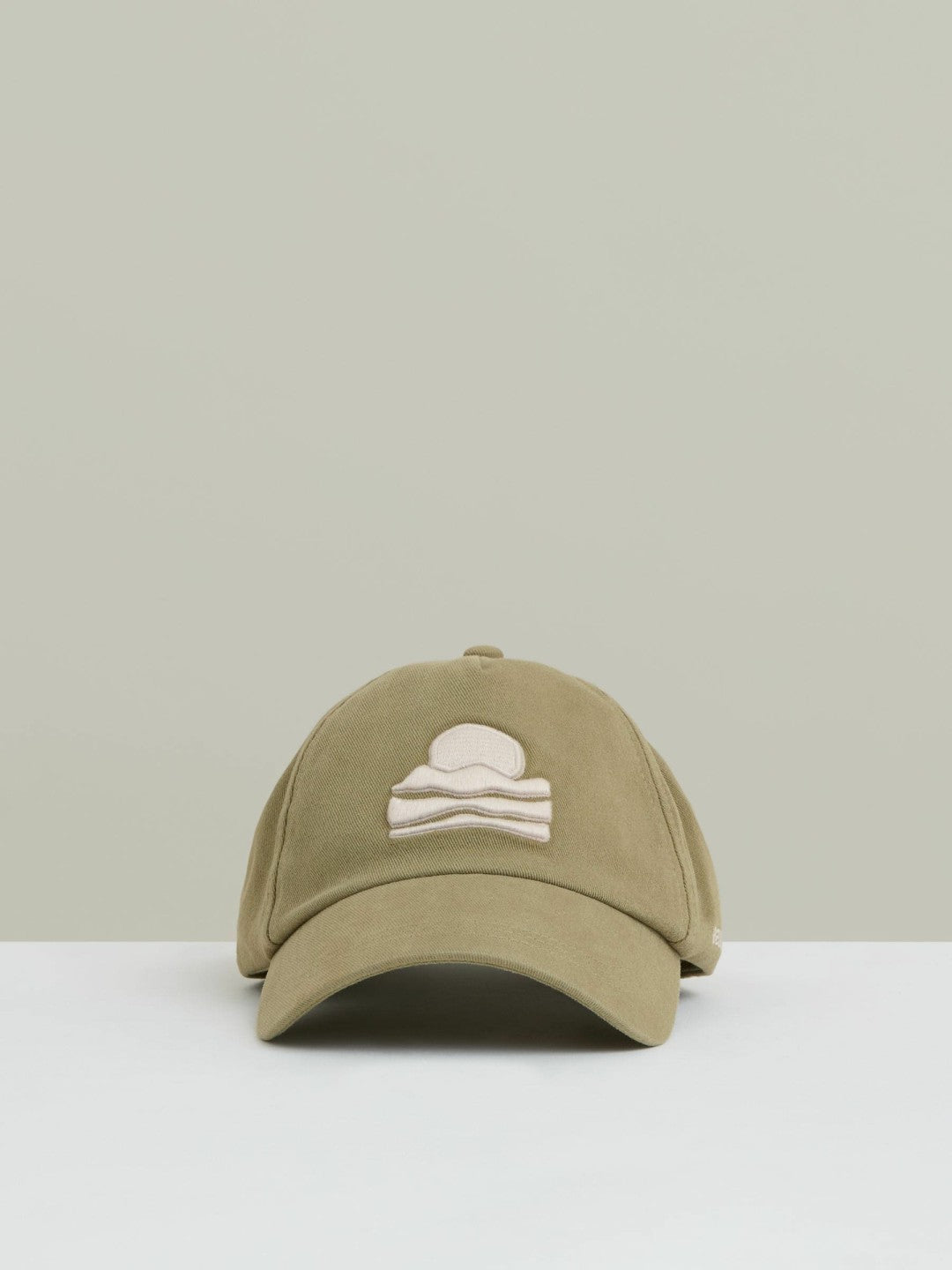Reiss Sunset-Embroidered Cap in Washed Sage
