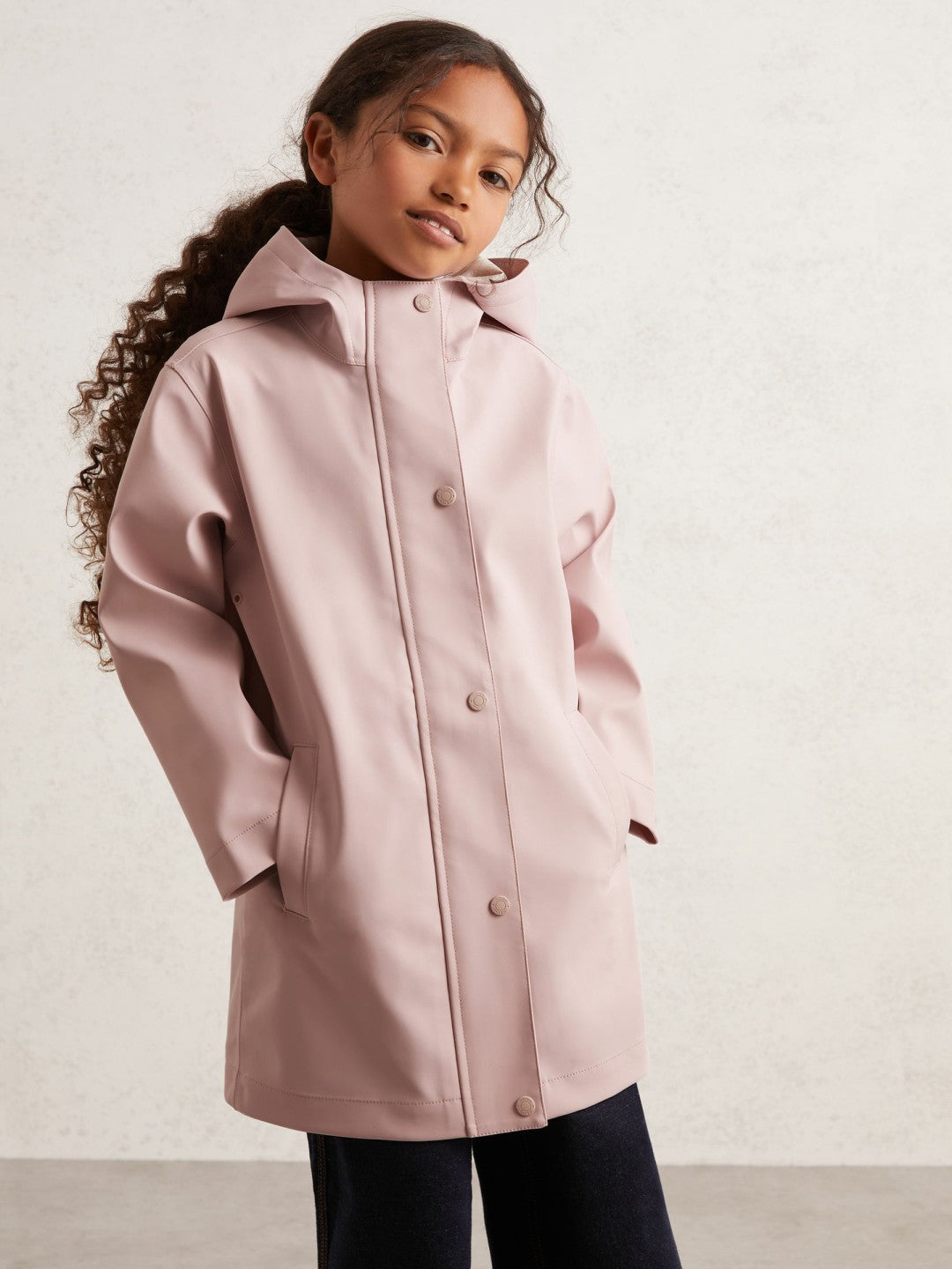 Reiss Hooded Rain Jacket in Pink