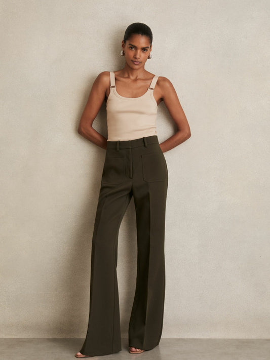 Reiss Stretch-Cotton D-Ring Strap Vest in Neutral