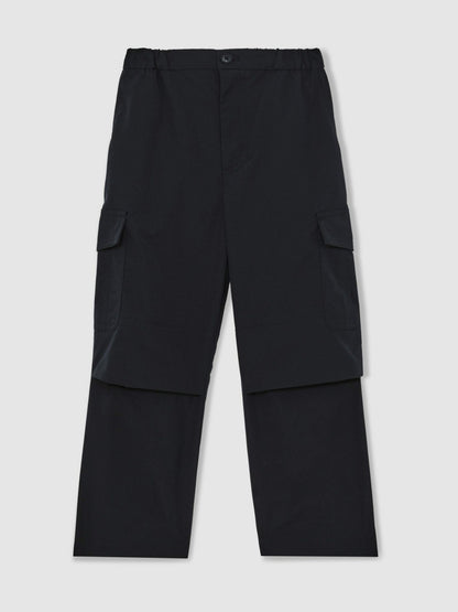 Reiss 9-13 yrs Technical Straight Leg Cargo Trousers in Navy