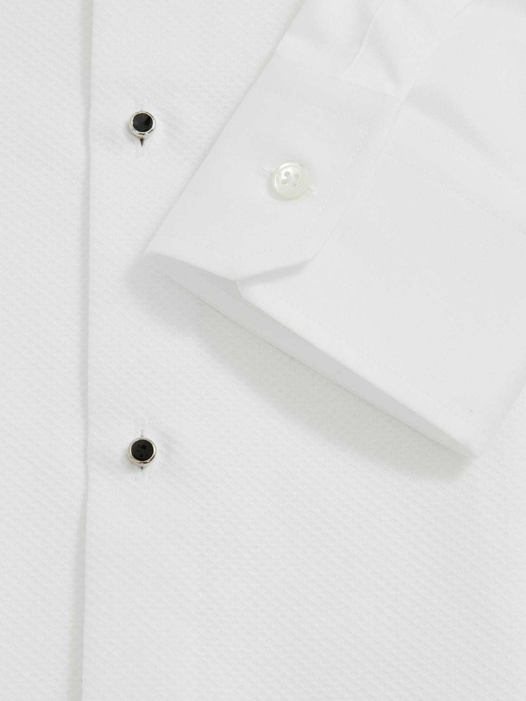 Reiss Slim Fit Cotton Double-Cuff Dinner Shirt Regular-Fit in White