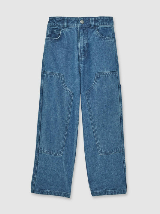 Reiss 13-14 yrs Straight-Leg Carpenter Jeans in Mid Blue