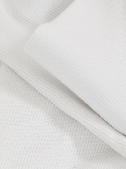Reiss 4-9 yrs Cotton Ruched Long-Sleeve T-Shirt with Stretch in Ivory