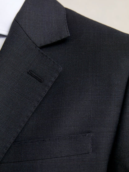 Reiss Slim-Fit Wool Single Breasted Check Suit Blazer in Navy