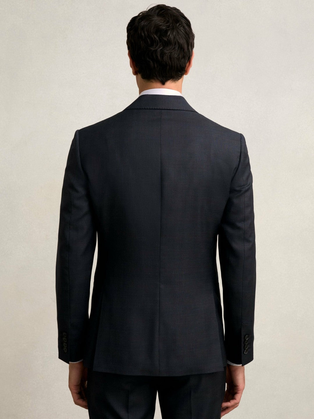 Reiss Slim-Fit Wool Single Breasted Check Suit Blazer in Navy