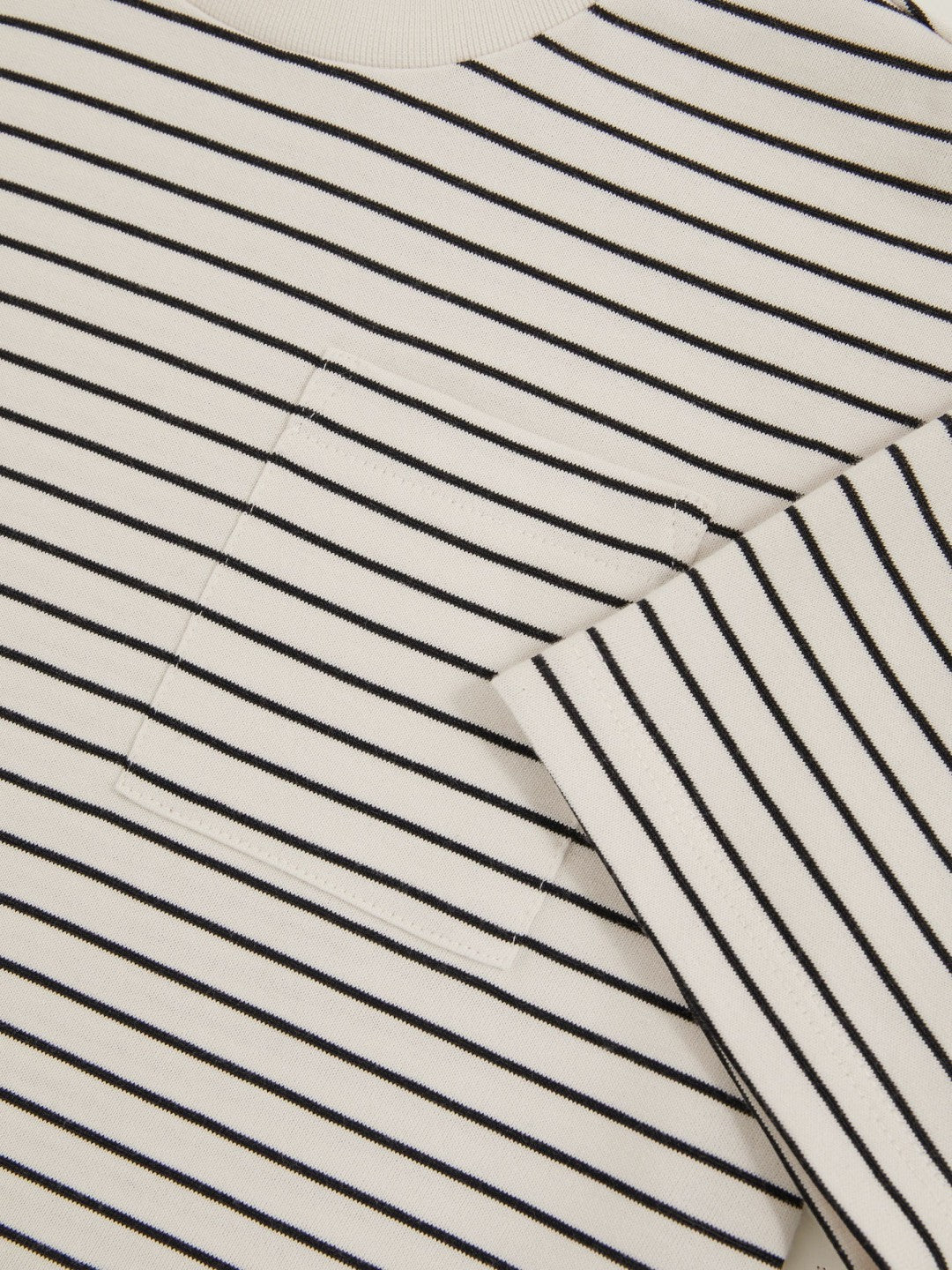 Reiss 13-14 yrs Cotton-Blend Stripe T-Shirt in White/Navy