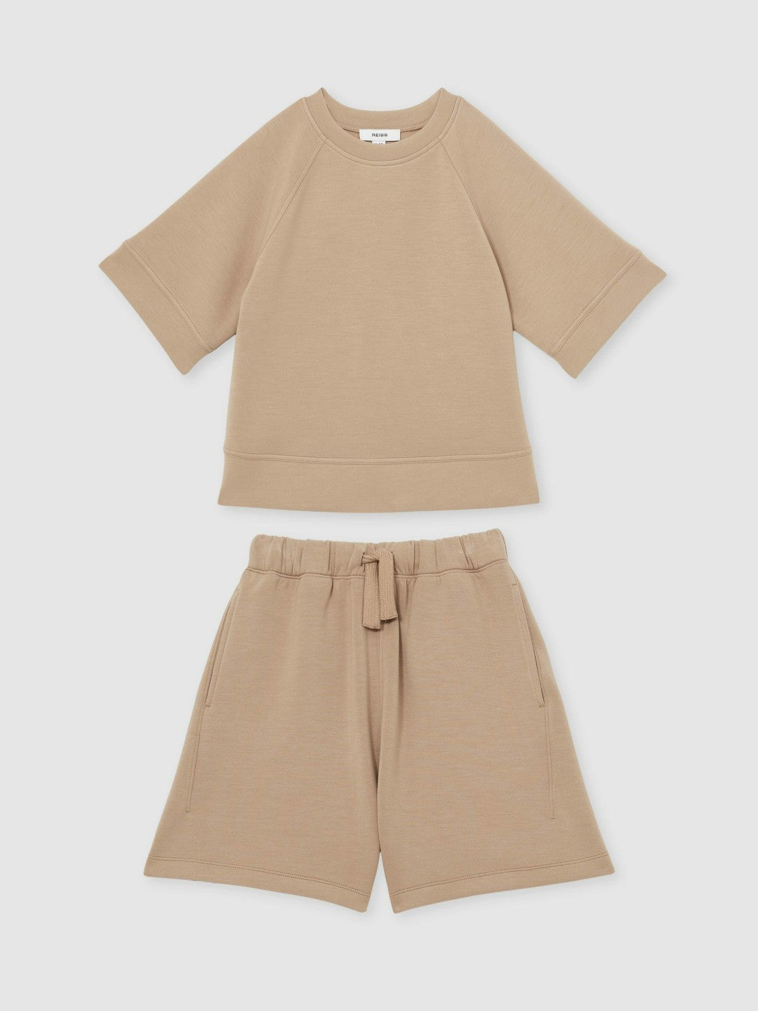 Reiss 3-9 yrs Modal-Blend Sweatshirt And Shorts Set in Mink