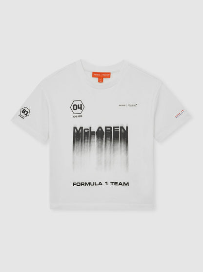 Reiss 9-13 yrs McLaren F1 Team British GP T-Shirt Unisex Fit in White
