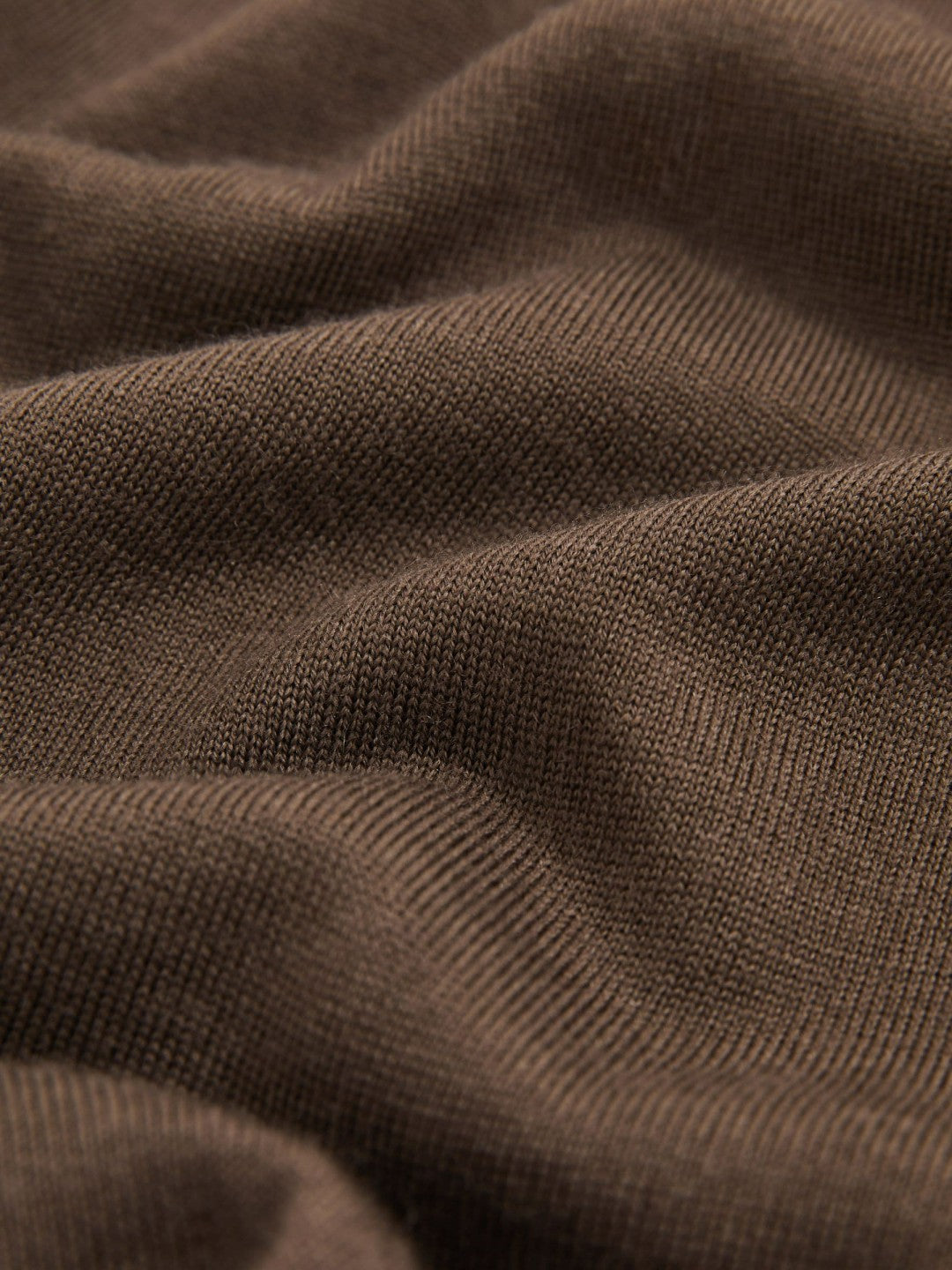 Reiss Merino-Wool Crew-Neck Jumper in Chocolate Brown