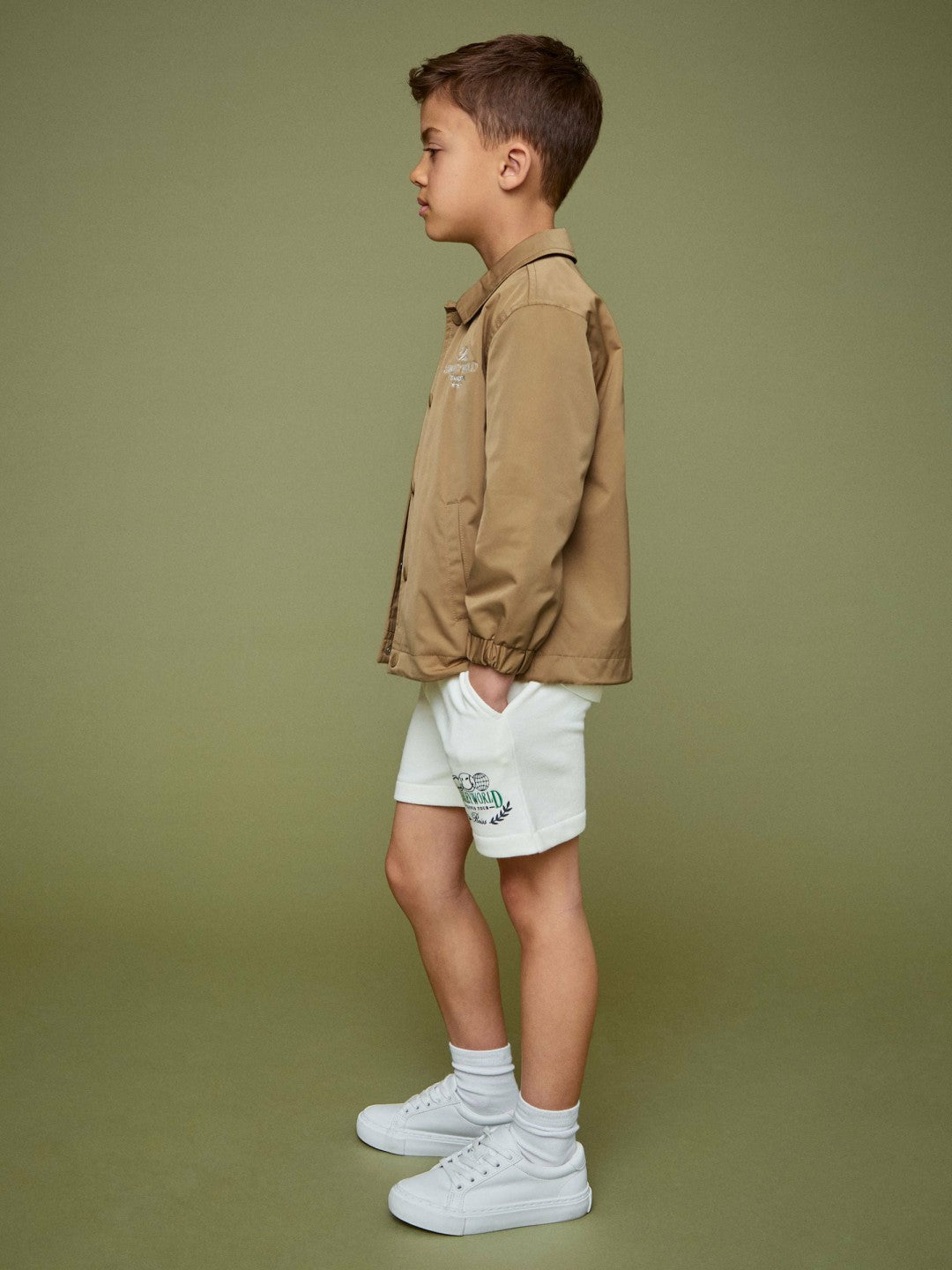 Reiss 9-13 yrs SmileyWorld Harrington Jacket in Stone