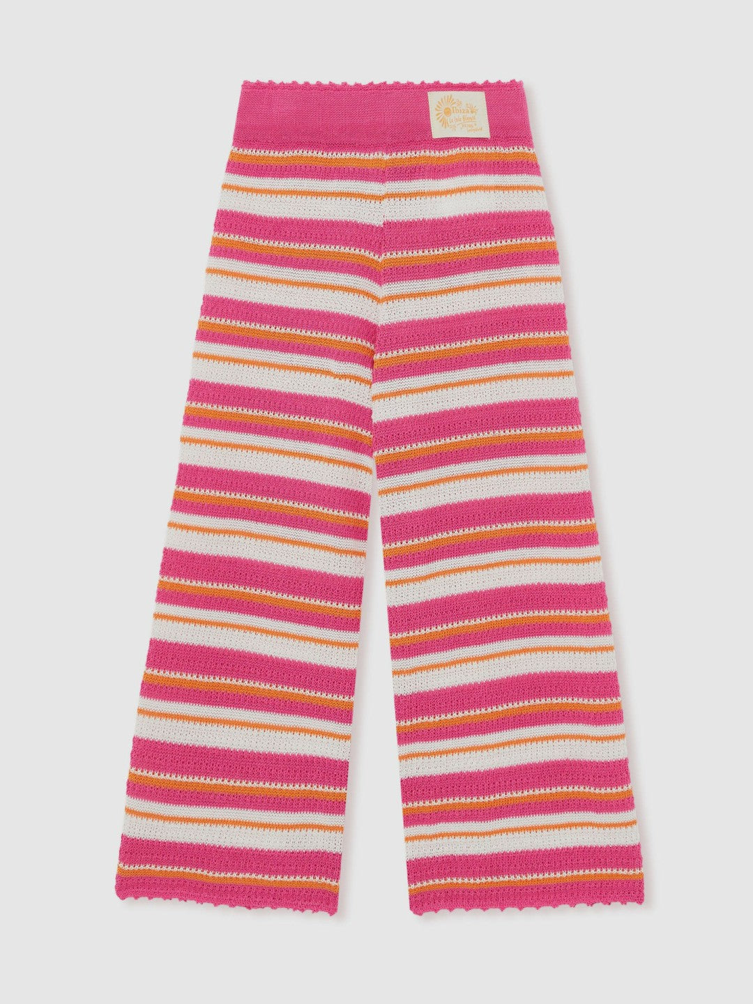 Reiss 13-14 yrs SmileyWorld Stripe Knit Trousers in Pink