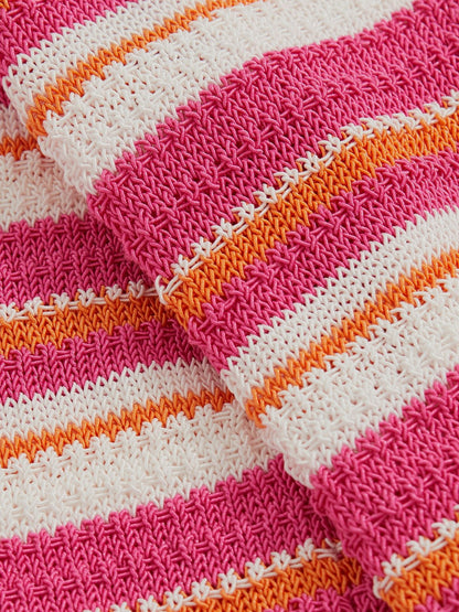 Reiss 13-14 yrs SmileyWorld Stripe Knit Trousers in Pink