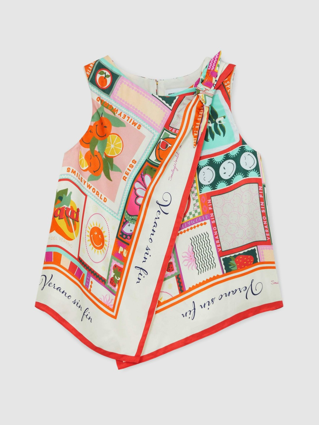Reiss 4-9 yrs SmileyWorld Motif Print Top in Multi