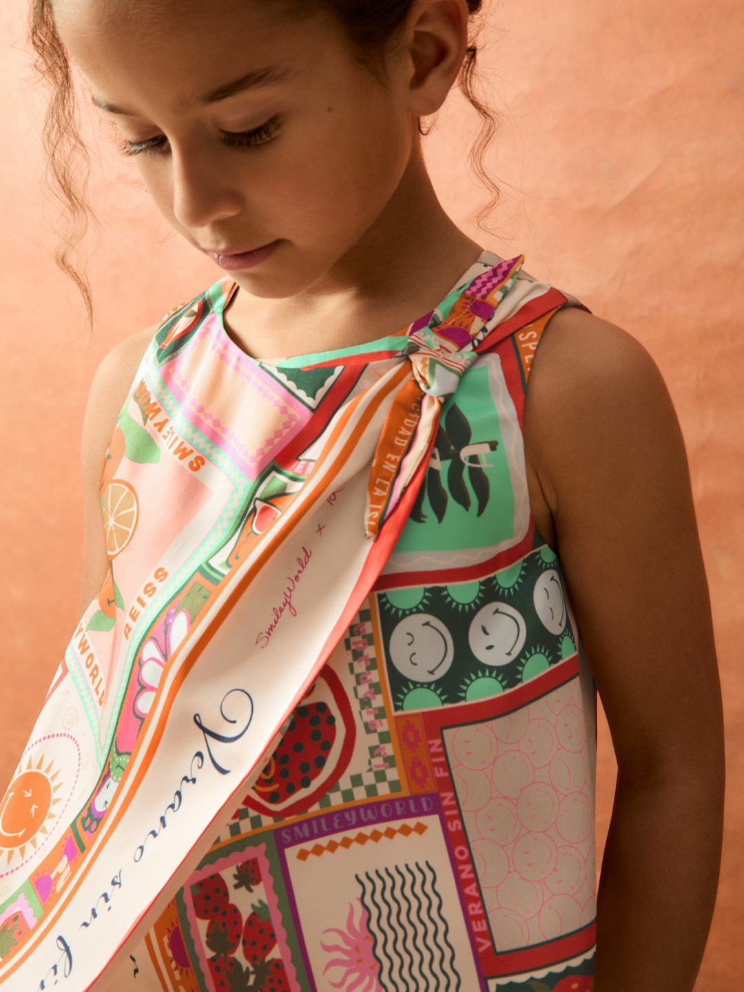 Reiss 4-9 yrs SmileyWorld Motif Print Top in Multi