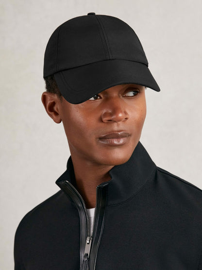 Reiss Embroidered-Logo Tech Baseball Cap in Black