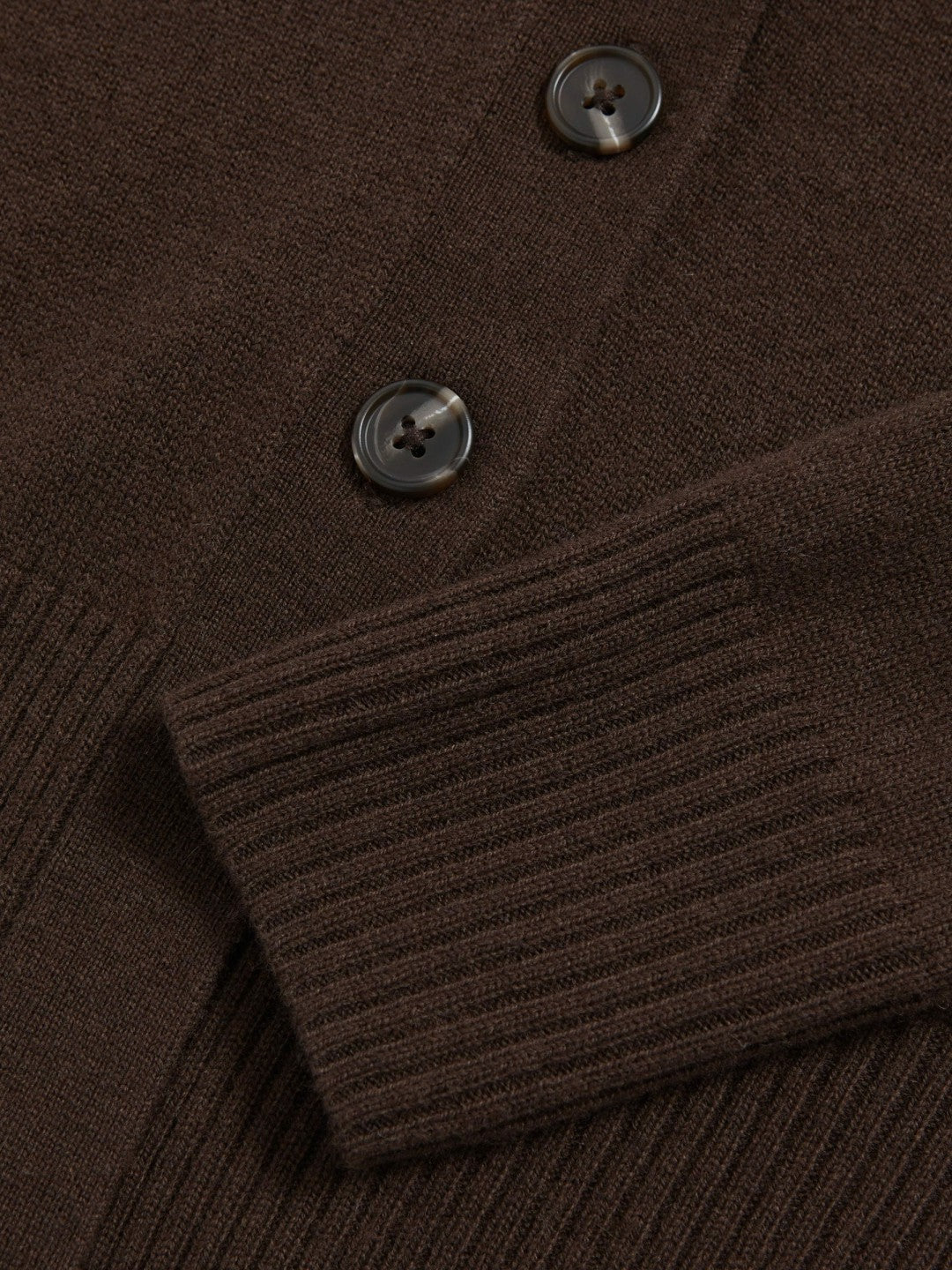 Reiss 9-13 yrs Wool-Blend Fitted Cardigan With Cashmere in Brown