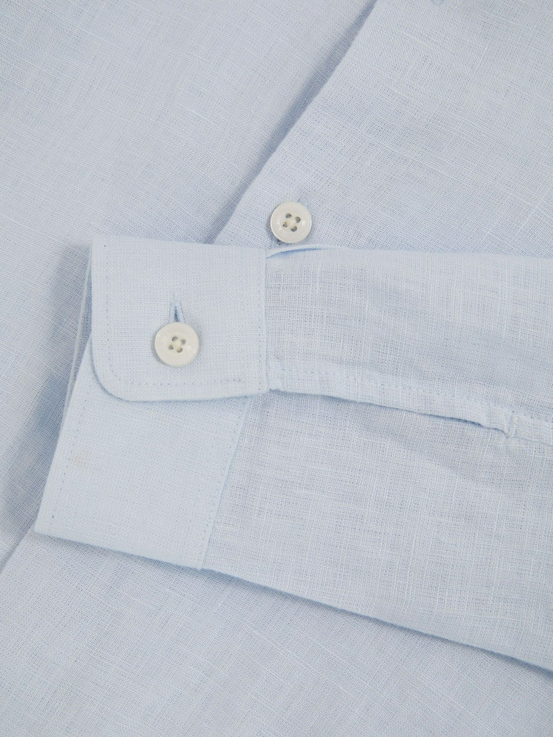 Reiss 13-14 yrs Linen Cutaway Collar Shirt in Pale Blue