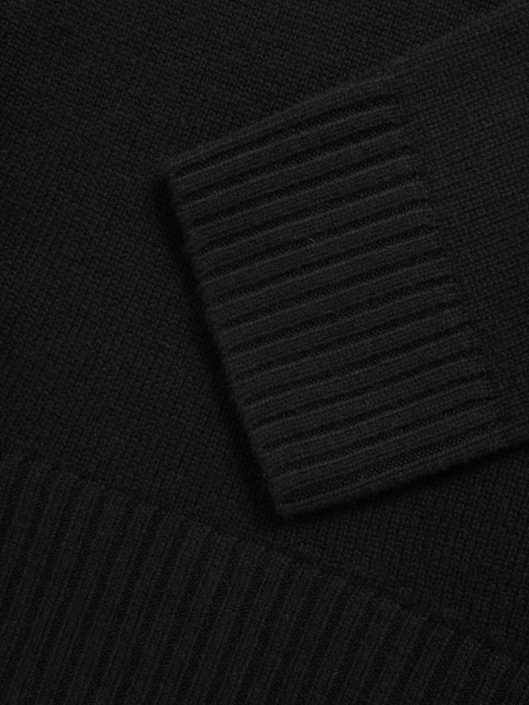 Reiss Wool-Cashmere Crew-Neck Jumper in Black