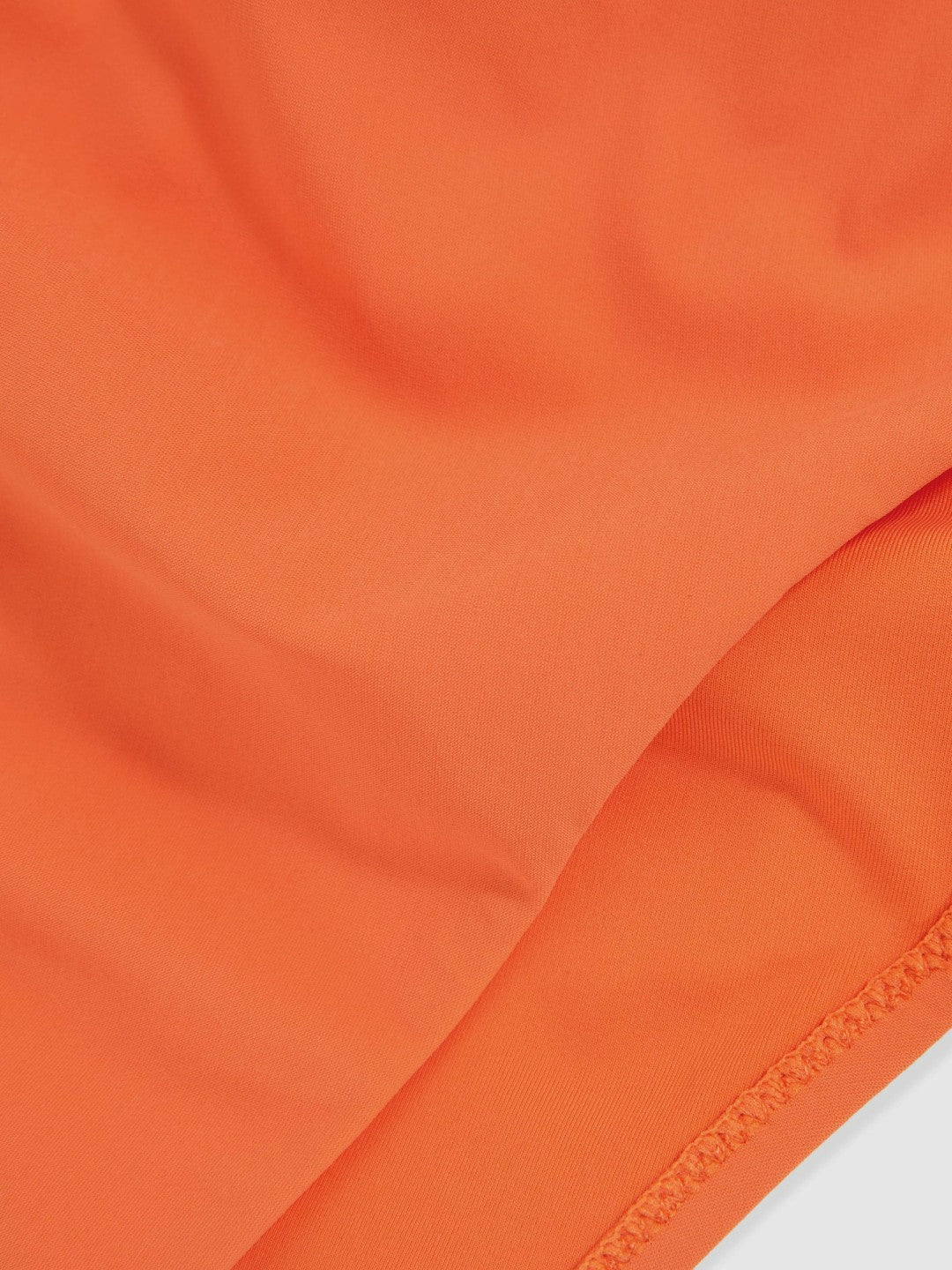 Reiss High Cut Bikini Bottoms in Coral Orange