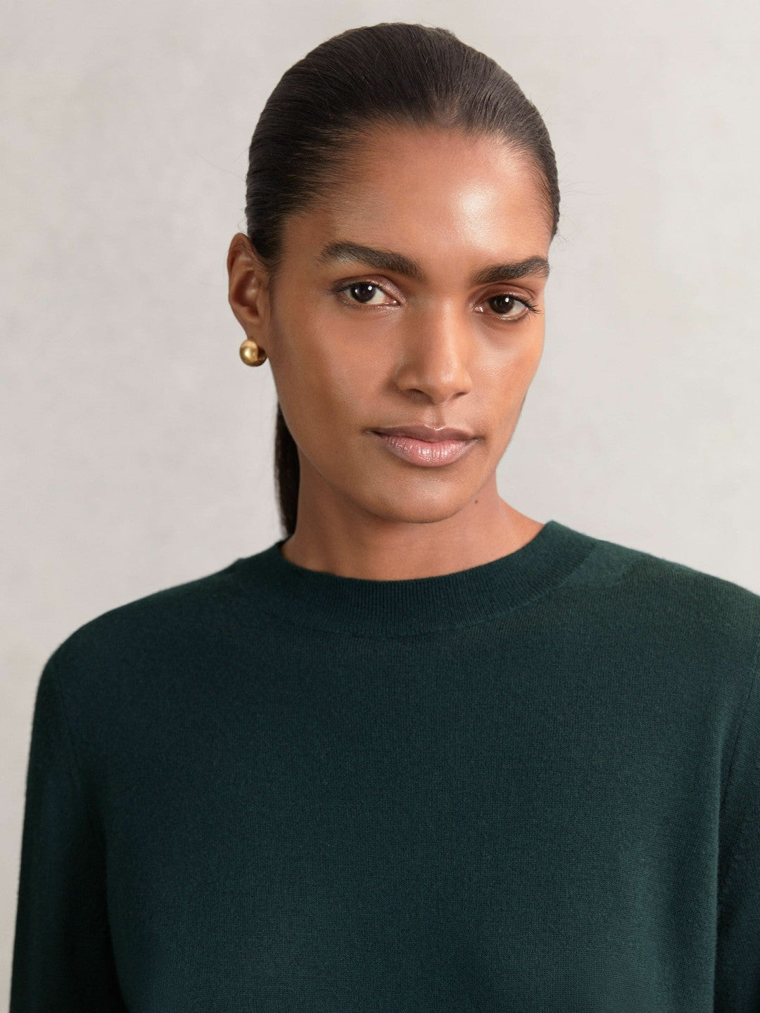 Reiss Merino Wool Crew-Neck Jumper in Green