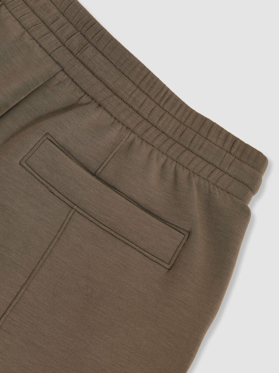 Reiss Modal-Blend Interlock Wide-Leg Joggers in Khaki Green
