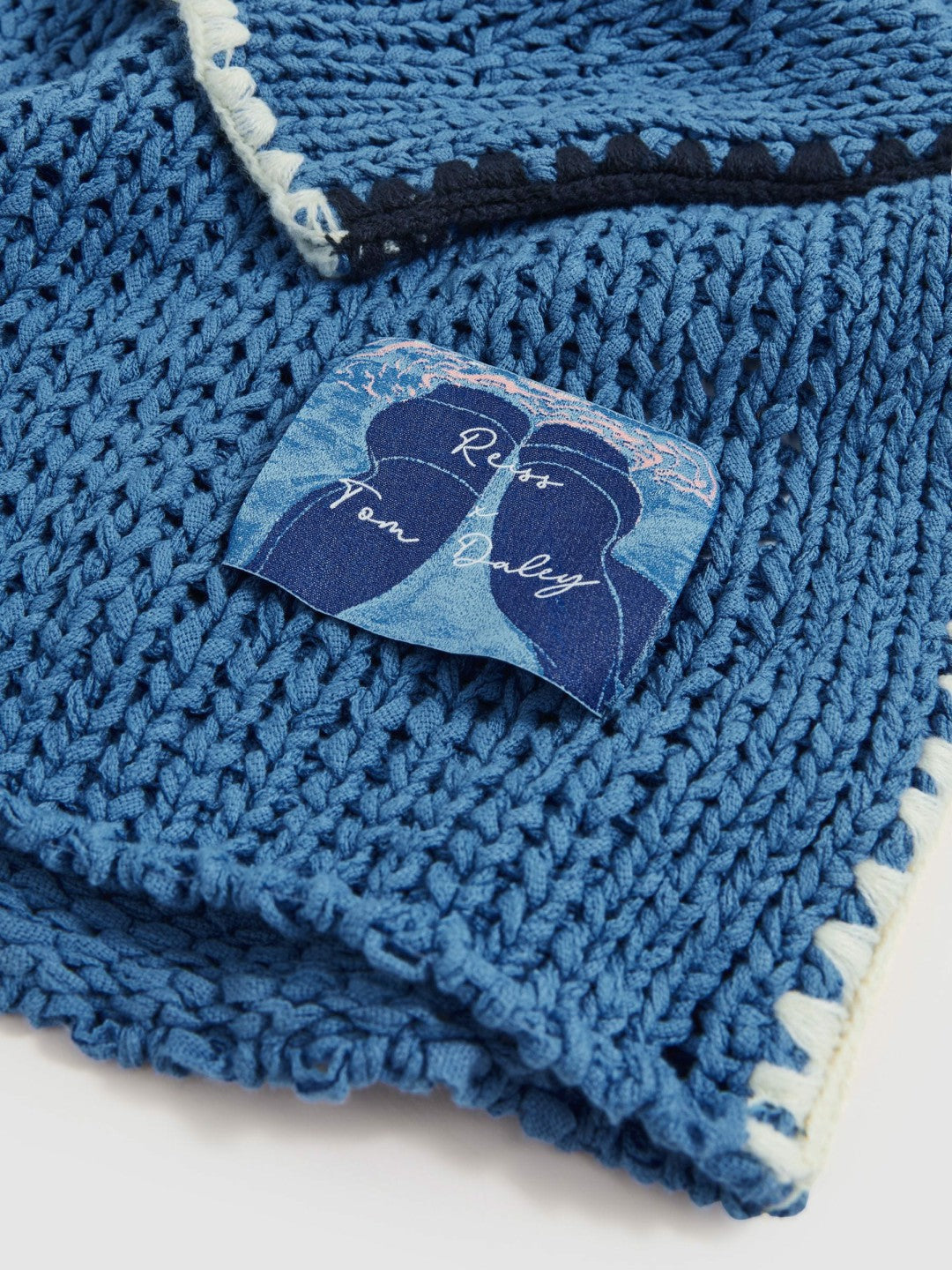 Reiss | Tom Daley Chunky Knit Jumper in Soft Blue
