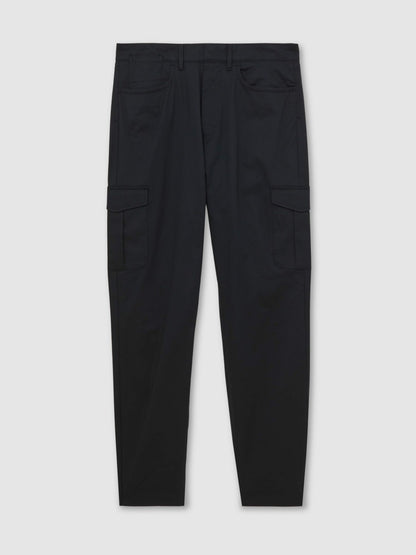 Reiss Cotton-Lyocell Cargo Trousers in Navy