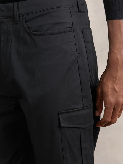 Reiss Cotton-Lyocell Cargo Trousers in Navy
