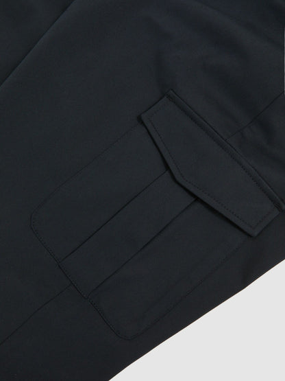Reiss Cotton-Lyocell Cargo Trousers in Navy