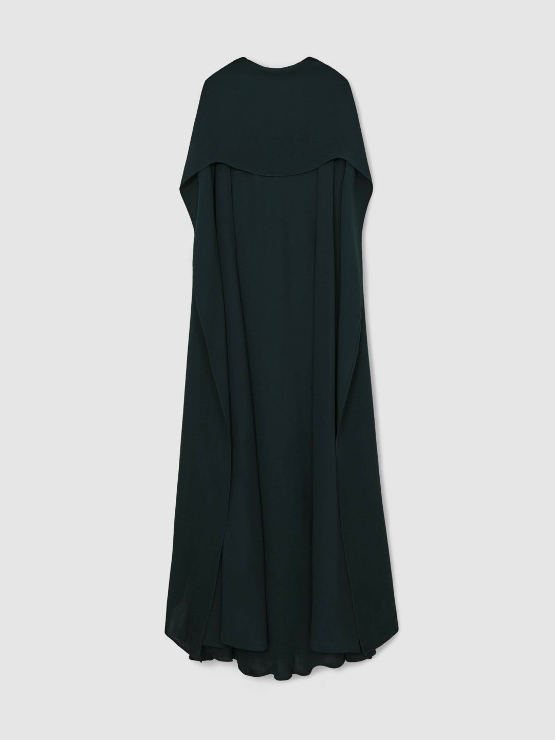 Reiss Petite Crepe Cape Maxi Dress in Teal Green