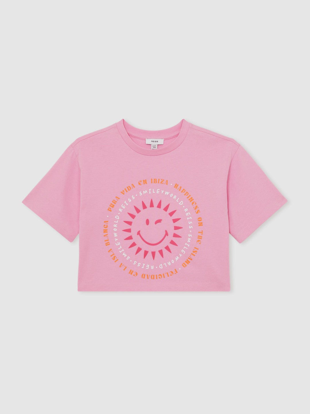 Reiss 4-9 yrs SmileyWorld | Sun-Print T-Shirt in Pink