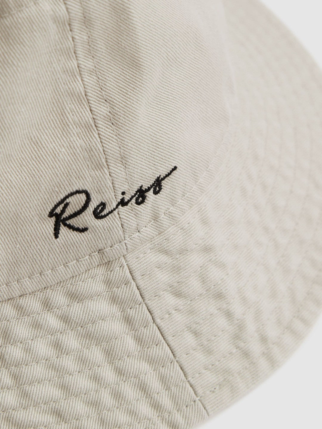 Reiss Unisex Fit McLaren Racing Cotton Bucket Hat in Stone