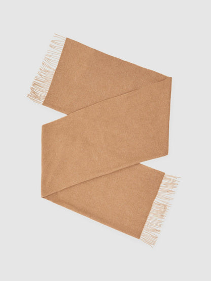 Reiss Wool-Cashmere Scarf in Taupe