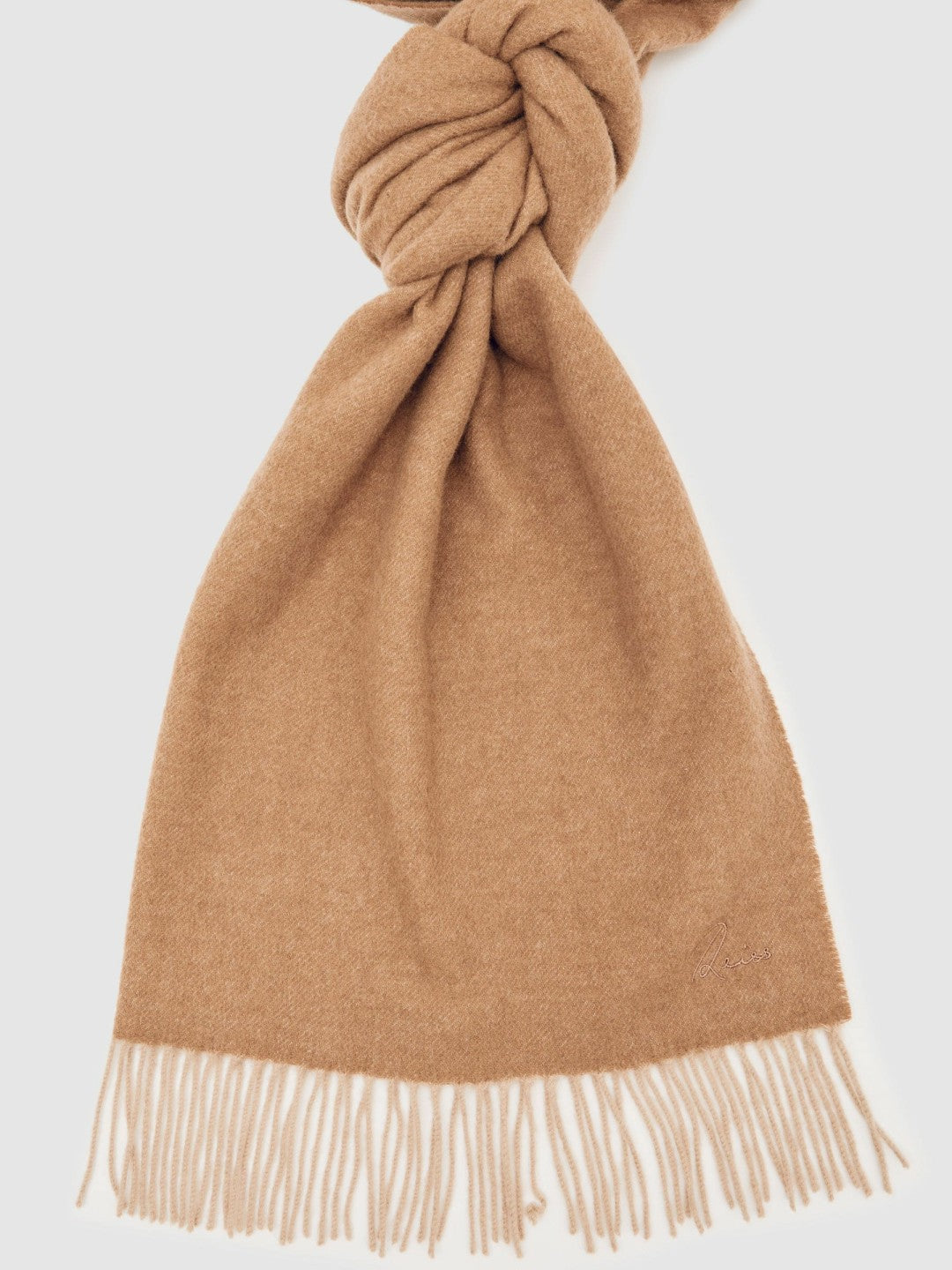 Reiss Wool-Cashmere Scarf in Taupe
