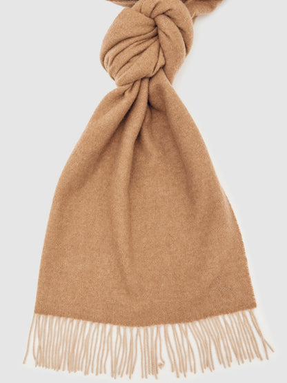 Reiss Wool-Cashmere Scarf in Taupe