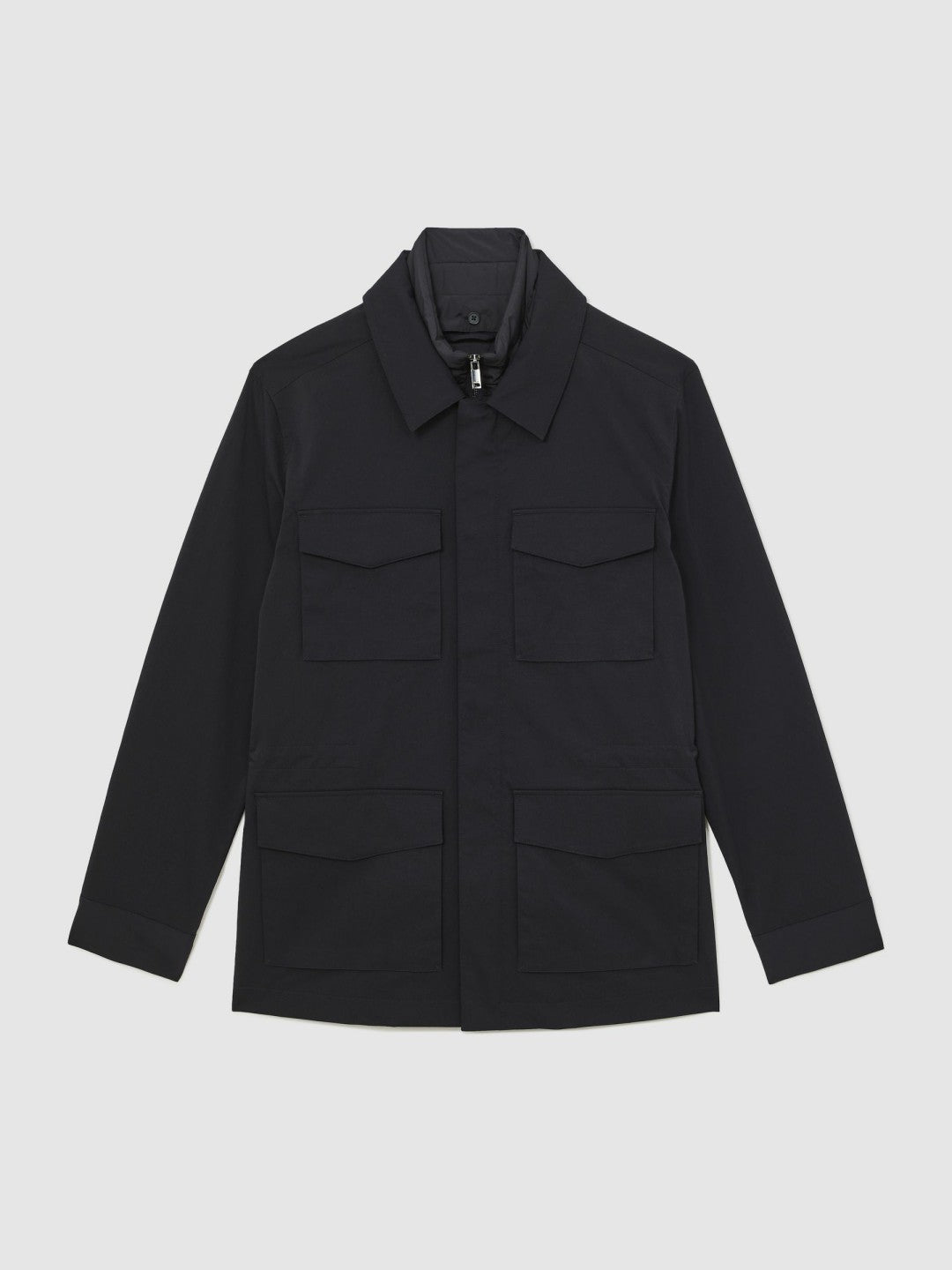 Reiss Removable-Gilet Safari Jacket in Navy